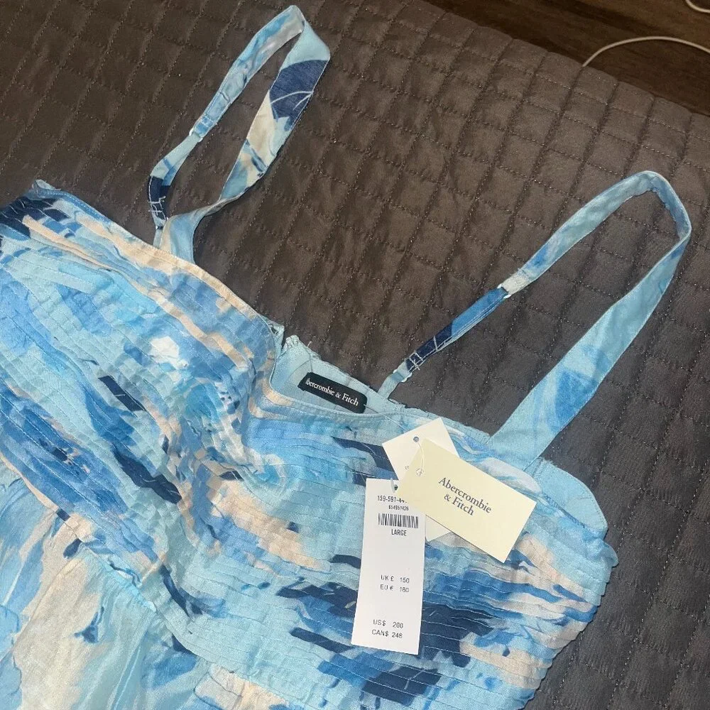 Abrecrombie Tiered Ruched Babydoll Maxi Dress - Picture 2 of 4